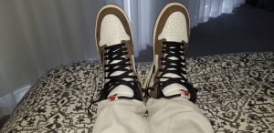 Travis Scott x Air Jordan 1 Retro High OG Mocha photo review