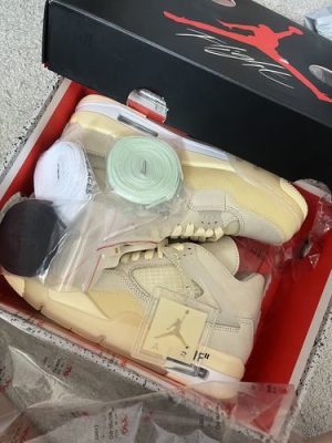 OffWhite x Air Jordan 4 SP Sail photo review