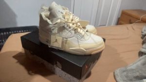 OffWhite x Air Jordan 4 SP Sail photo review