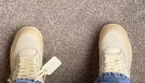 OffWhite x Air Jordan 4 SP Sail photo review