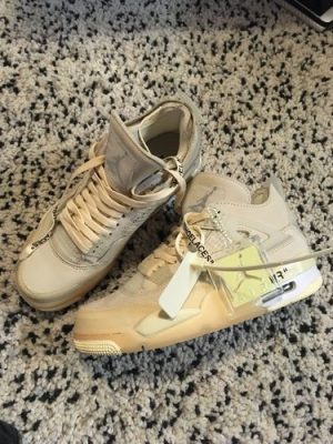 OffWhite x Air Jordan 4 SP Sail photo review