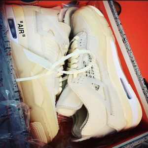 OffWhite x Air Jordan 4 SP Sail photo review