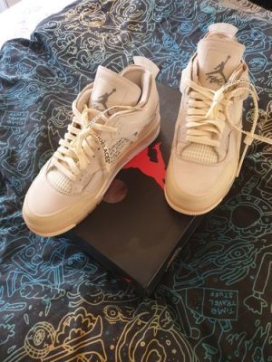 OffWhite x Air Jordan 4 SP Sail photo review