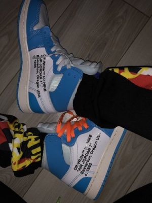 OffWhite x Air Jordan 1 Retro High OG UNC photo review