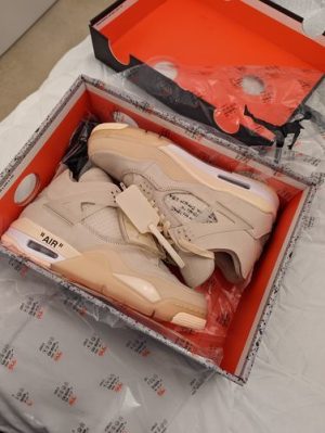 OffWhite x Air Jordan 4 SP Sail photo review