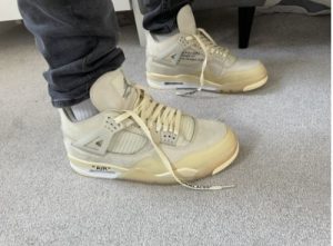 OffWhite x Air Jordan 4 SP Sail photo review